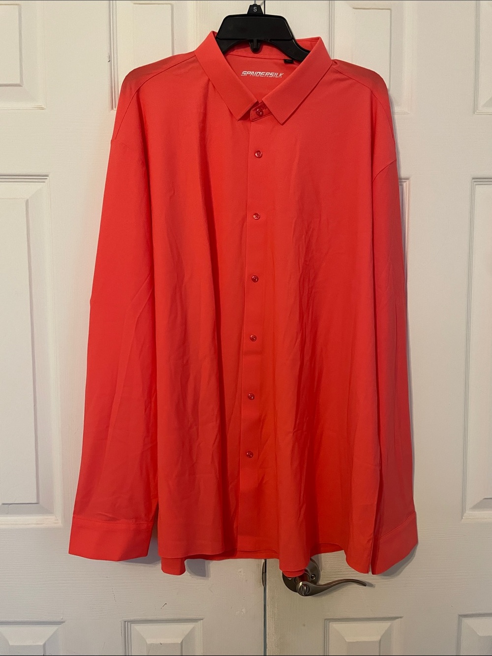 Men's Red Button-Down Shirt